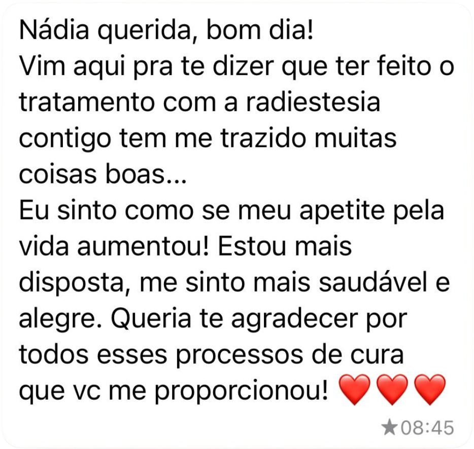Depoimento Radiestesia Terapeutica