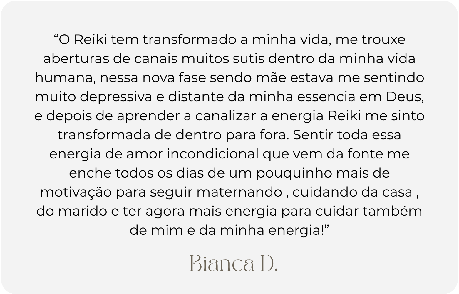 Formação em Reiki - Nádia Gomes